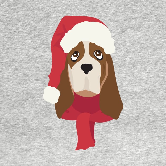 Basset Hound Christmas Dog by JunkyDotCom